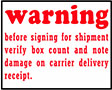 4 x 5 Inch (in) Size Red and White Shipping Label