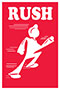 4 x 6 Inch (in) Size Red Color Rush Shipping Label