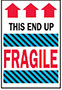 4 x 6 Inch (in) Size Fragile Shipping Label (ZZ-SCL-840)
