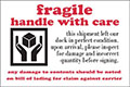 4 x 6 Inch (in) Size Fragile Shipping Label (ZZ-SCL839)