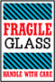 4 x 6 Inch (in) Size Glass Shipping Label (ZZ-SCl-845)