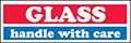 1 x 3 Inch (in) Size Fragile Glass Shipping Label