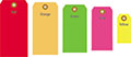 Plain, Pre-Strung, and Pre-Wired #1 Fluorescent Shipping Tags